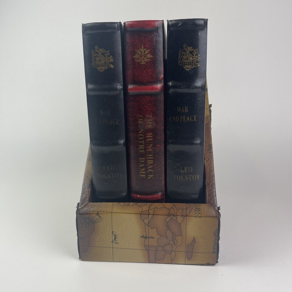 Vintage Wooden Classic Book Storage Shelf Treasure Chest Holder Lid Case Box